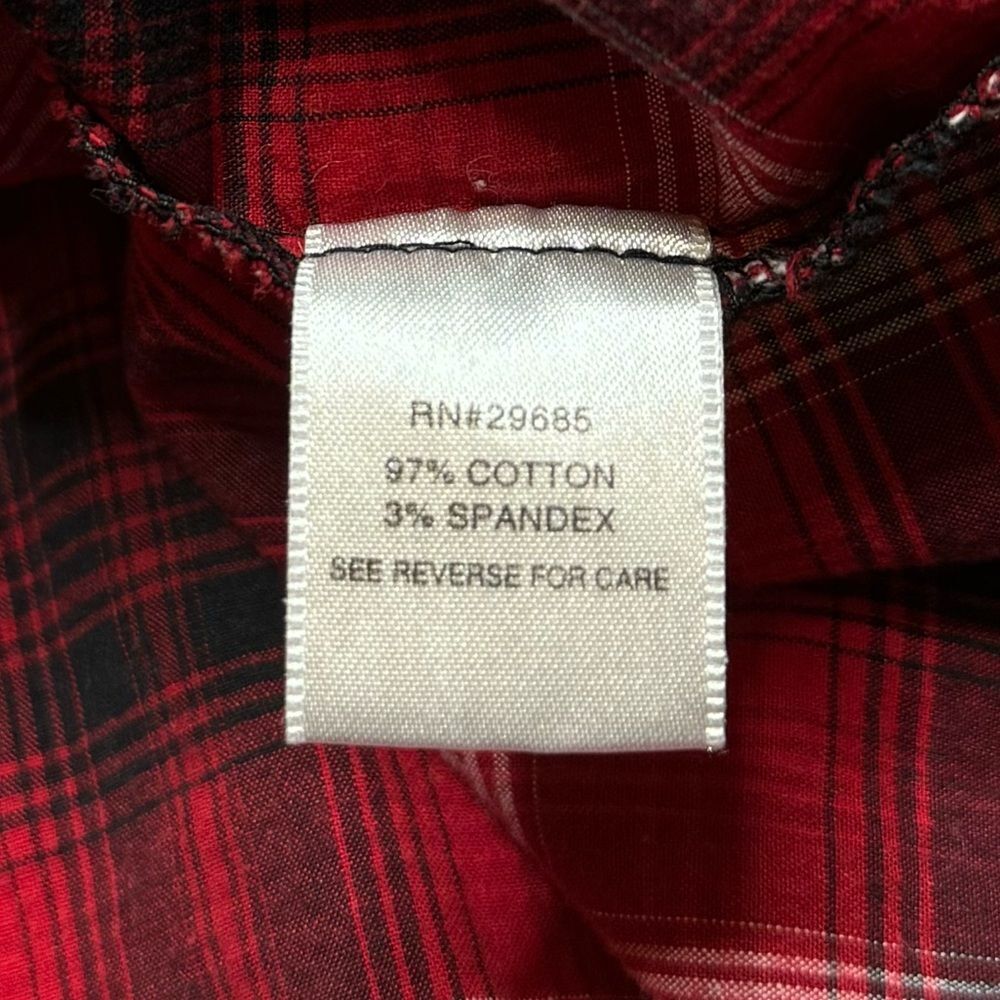 Pendleton Red Snap Button Down Shirt Size Large 9… - image 4